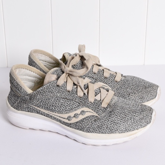 Saucony Shoes - Saucony Women’s Kinetarelar, Gray and Cream Sneakers, size 8